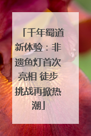 千年蜀道新体验：非遗鱼灯首次亮相 徒步挑战再掀热潮