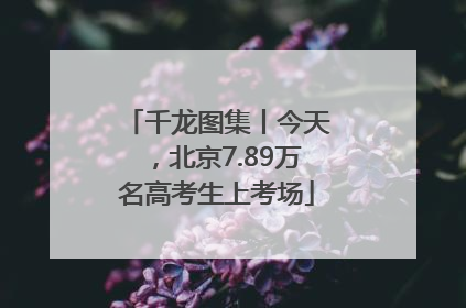 千龙图集丨今天，北京7.89万名高考生上考场