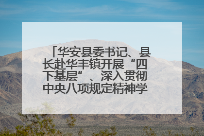 华安县委书记、县长赴华丰镇开展“四下基层”、深入贯彻中央八项规定精神学习教育工作调研