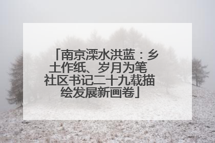 南京溧水洪蓝：乡土作纸、岁月为笔 社区书记二十九载描绘发展新画卷