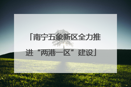 南宁五象新区全力推进“两港一区”建设