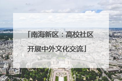 南海新区：高校社区开展中外文化交流
