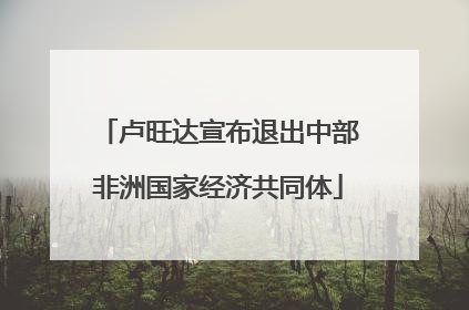 卢旺达宣布退出中部非洲国家经济共同体