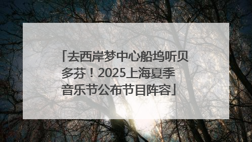去西岸梦中心船坞听贝多芬！2025上海夏季音乐节公布节目阵容