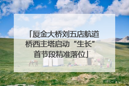 厦金大桥刘五店航道桥西主塔启动“生长” 首节段精准落位