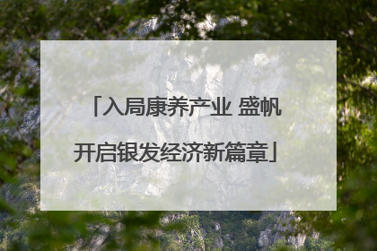 入局康养产业 盛帆开启银发经济新篇章