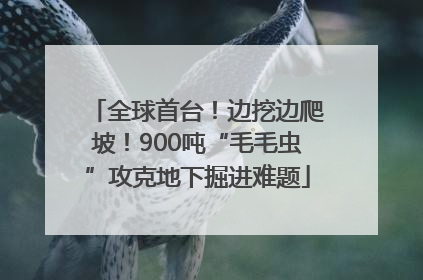 全球首台！边挖边爬坡！900吨“毛毛虫”攻克地下掘进难题