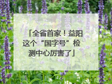 全省首家！益阳这个“国字号”检测中心厉害了