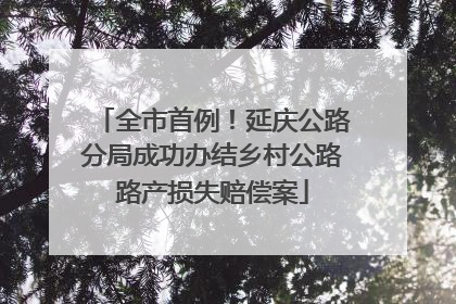全市首例！延庆公路分局成功办结乡村公路路产损失赔偿案