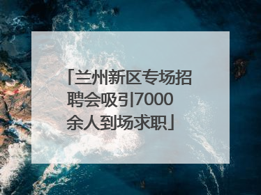 兰州新区专场招聘会吸引7000余人到场求职