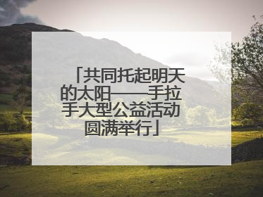 共同托起明天的太阳——手拉手大型公益活动圆满举行