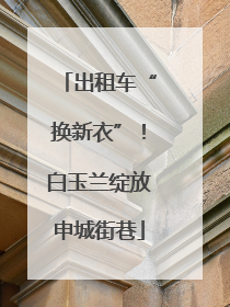 出租车“换新衣”！白玉兰绽放申城街巷