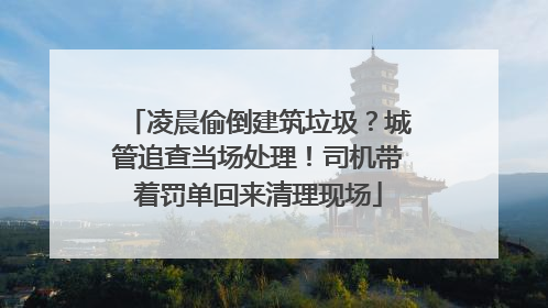 凌晨偷倒建筑垃圾？城管追查当场处理！司机带着罚单回来清理现场