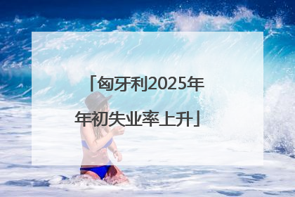 匈牙利2025年年初失业率上升