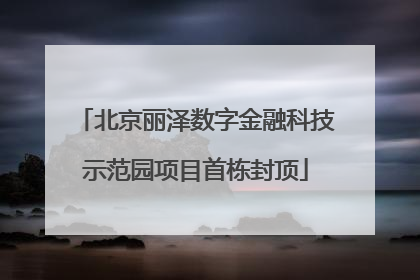 北京丽泽数字金融科技示范园项目首栋封顶