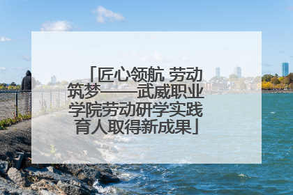 匠心领航 劳动筑梦——武威职业学院劳动研学实践育人取得新成果