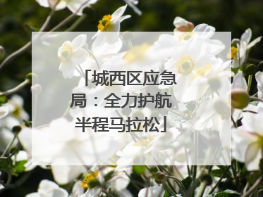 城西区应急局：全力护航半程马拉松