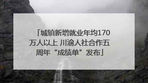 城镇新增就业年均170万人以上 川渝人社合作五周年“成绩单”发布