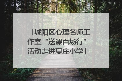 城阳区心理名师工作室“送课百场行”活动走进夏庄小学