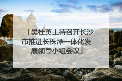 吴桂英主持召开长沙市推进长株潭一体化发展领导小组会议