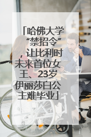 哈佛大学“禁招令”，让比利时未来首位女王、23岁伊丽莎白公主难毕业
