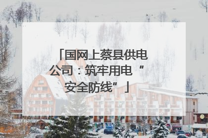 国网上蔡县供电公司：筑牢用电“安全防线”