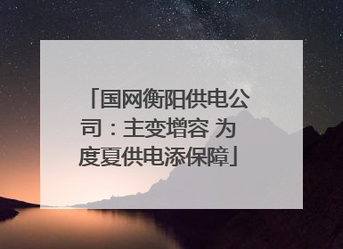 国网衡阳供电公司：主变增容 为度夏供电添保障