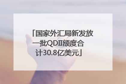 国家外汇局新发放一批QDII额度合计30.8亿美元