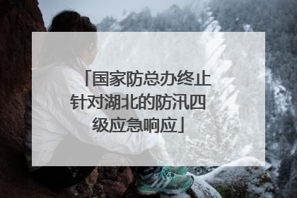 国家防总办终止针对湖北的防汛四级应急响应