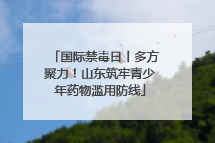 国际禁毒日丨多方聚力！山东筑牢青少年药物滥用防线