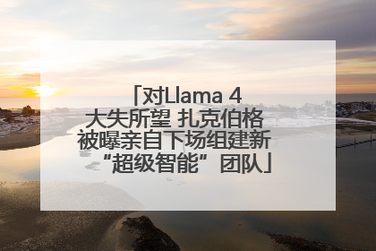 对Llama 4大失所望 扎克伯格被曝亲自下场组建新“超级智能”团队