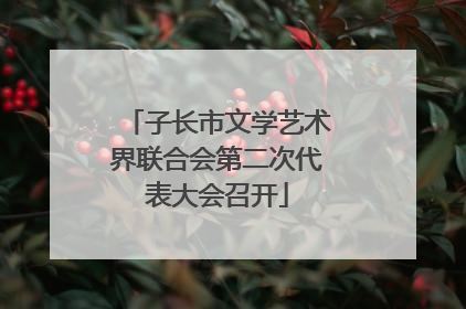 子长市文学艺术界联合会第二次代表大会召开