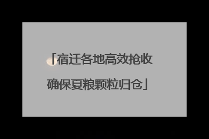宿迁各地高效抢收 确保夏粮颗粒归仓