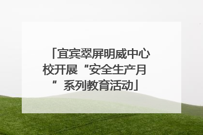 宜宾翠屏明威中心校开展“安全生产月”系列教育活动