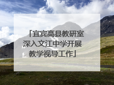宜宾高县教研室深入文江中学开展教学视导工作