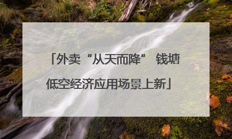 外卖“从天而降” 钱塘低空经济应用场景上新