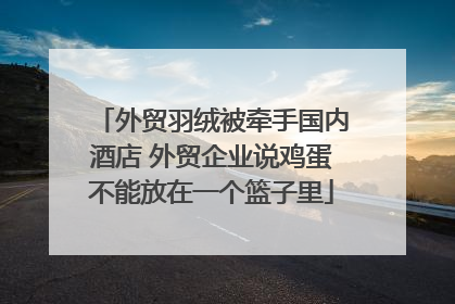 外贸羽绒被牵手国内酒店 外贸企业说鸡蛋不能放在一个篮子里