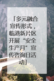 多元融合宣传形式，临港新片区开展“安全生产月”宣传咨询日活动