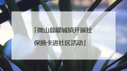 微山县驩城镇开展社保换卡进社区活动