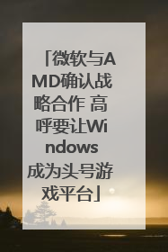 微软与AMD确认战略合作 高呼要让Windows成为头号游戏平台