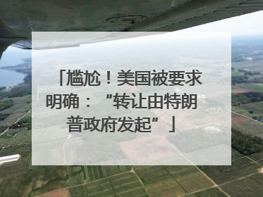 尴尬！美国被要求明确：“转让由特朗普政府发起”