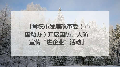 常德市发展改革委（市国动办）开展国防、人防宣传“进企业”活动