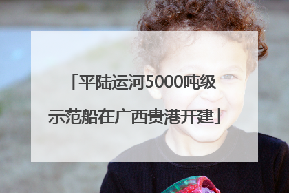 平陆运河5000吨级示范船在广西贵港开建