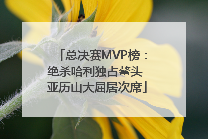 总决赛MVP榜：绝杀哈利独占鳌头 亚历山大屈居次席