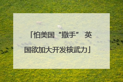 怕美国“撒手” 英国欲加大开发核武力