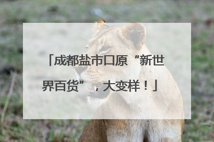 成都盐市口原“新世界百货”，大变样！