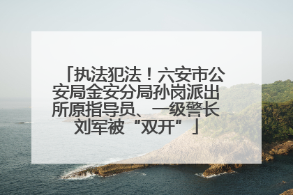 执法犯法！六安市公安局金安分局孙岗派出所原指导员、一级警长刘军被“双开”