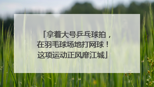 拿着大号乒乓球拍，在羽毛球场地打网球！这项运动正风靡江城