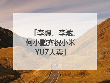 李想、李斌、何小鹏齐祝小米YU7大卖