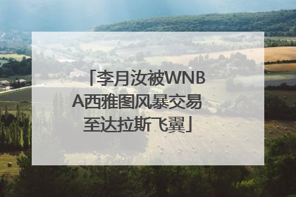 李月汝被WNBA西雅图风暴交易至达拉斯飞翼